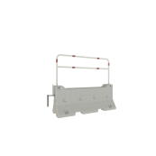 Concrete guardrail | SET 3 | Tubular bracket without crossbar | galvanised and coated in white with red stripes